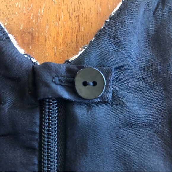 Vintage ECCOCI Tweed Sleeveless V-Neck Dress Black, White, Tan - Sz 6- EU - Picture 7 of 10